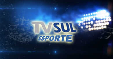 TV Sul Esporte 01/12/23 e logo após Jornal TV Sul