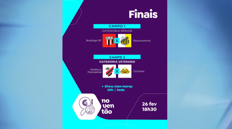 Encerramento do Campeonato 90 Anos terá finais e shows na sede social