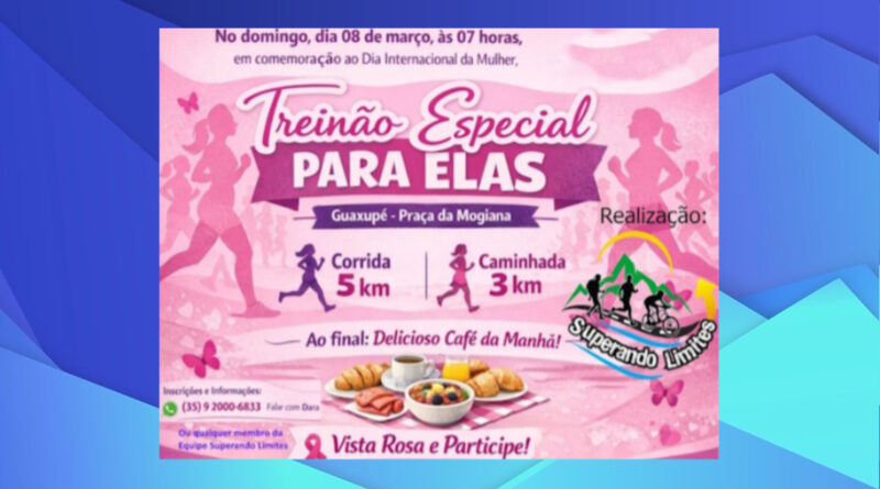 “Treinão” dia das Mulheres em Guaxupé