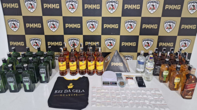 Polícia Militar apreende drogas e bebidas adulteradas em Guaxupé