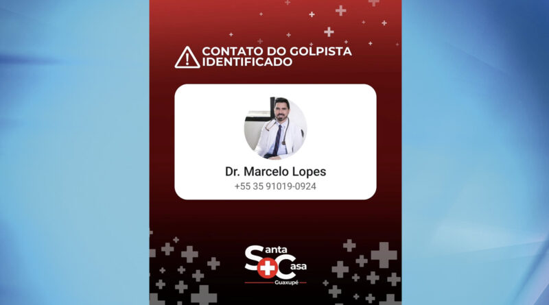 Santa Casa de Guaxupé alerta sobre golpe do falso médico contra familiares de pacientes na UTI