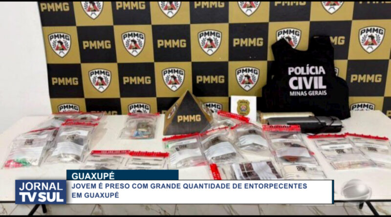 Jovem é preso com grande quantidade de entorpecentes em Guaxupé