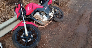 Motociclista morre após colisão contra guard-rail em Alfenas