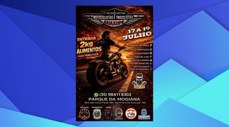 12º Encontro Nacional de Motociclistas e Triciclistas movimenta Guaxupé neste fim de semana