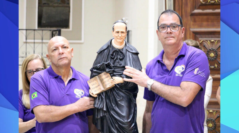 Imagem e relíquia de Santo Aníbal Maria Di Francia chegam à Catedral de Guaxupé
