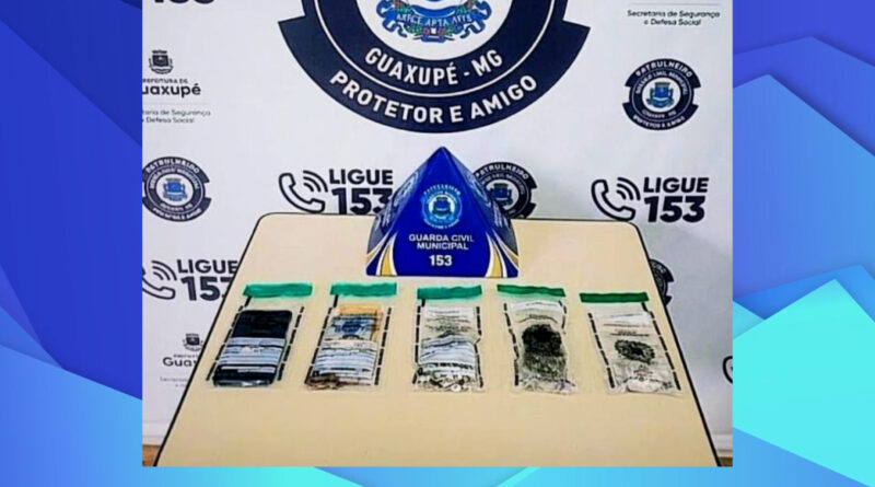 GCM prende dois adultos e apreende adolescente suspeitos de tráfico em Guaxupé