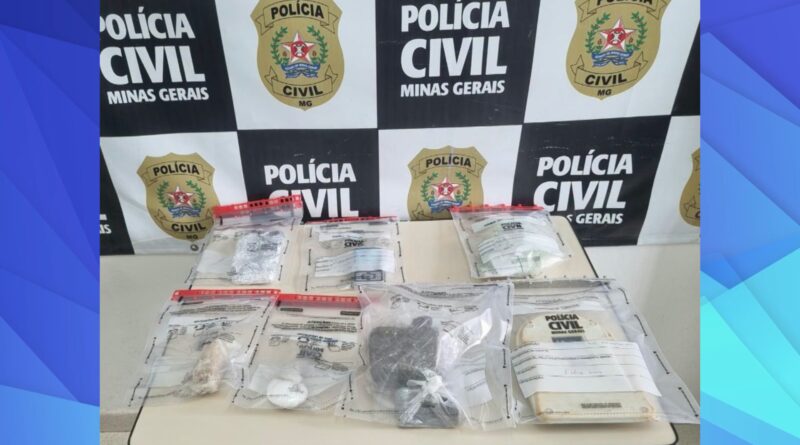 Polícia Civil prende dupla e apreende cocaína, crack e maconha em Guaxupé