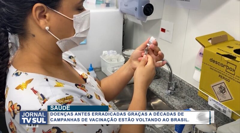 Baixa cobertura vacinal favorece o retorno de doenças ao Brasil